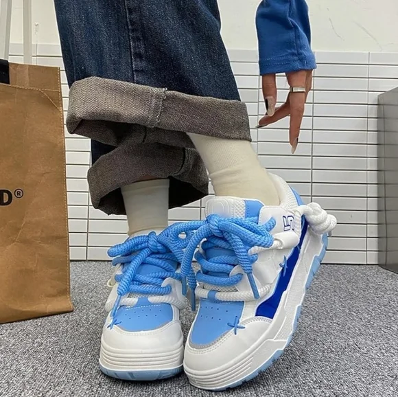 Baby Blue Y2k Sneakers - Picture 4 of 5